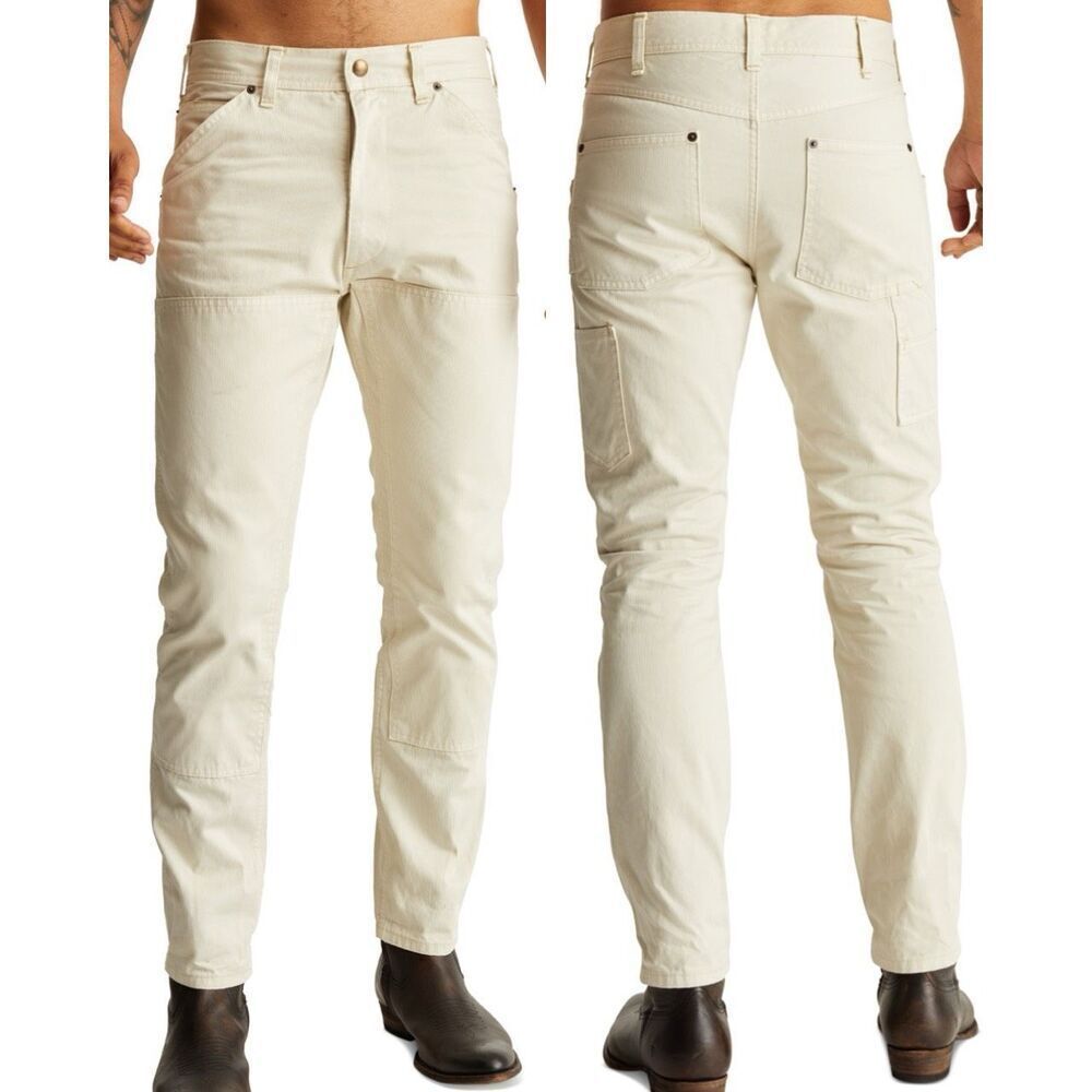 FRYE NWT Men's Cotton Five-Pocket Carpenter Pants JEANS Rainy Day 36